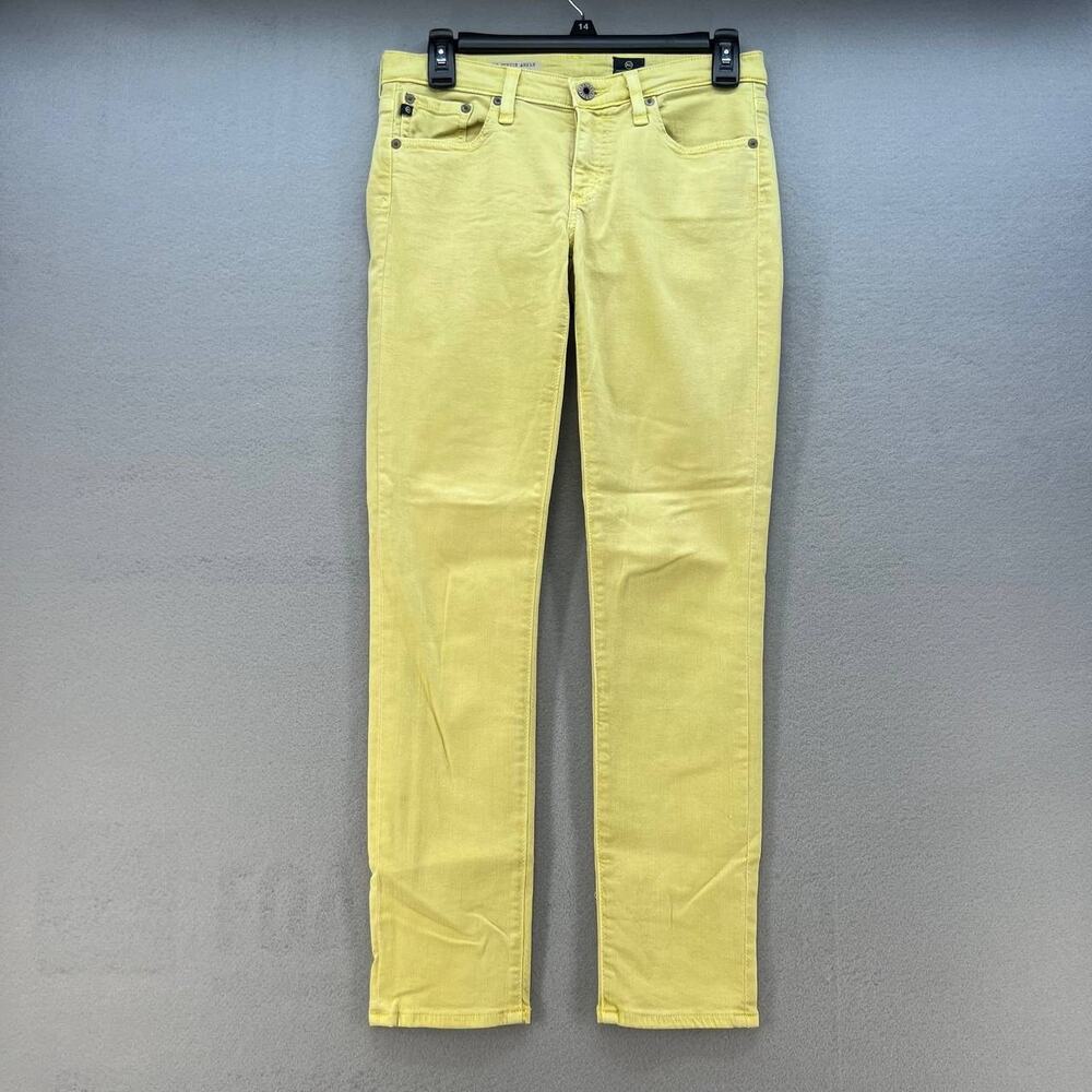 AG Denim Women's Jeans The Stevie Ankle Slim Straight Ankle Yellow Size 26R - Picture 1 of 16